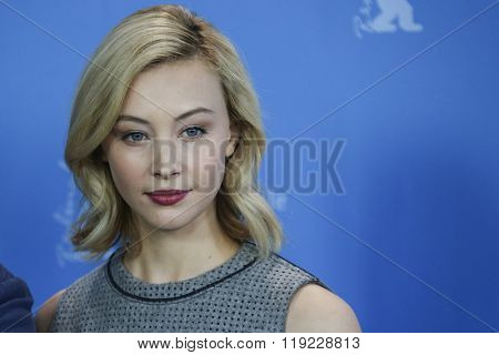 Actress Sarah Gadon attends the 'Indignation' photo call during the 66th Berlinale International Film Festival Berlin at Grand Hyatt Hotel on February 14, 2016 in Berlin, Germany.
