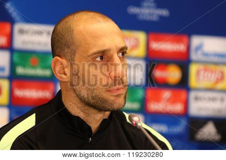 Press-conference Before Uefa Champions League Game Dynamo Kyiv Vs Manchester City In Kyiv, Ukraine