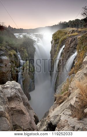 Epupa Waterfall on the border of Namibia and Angola