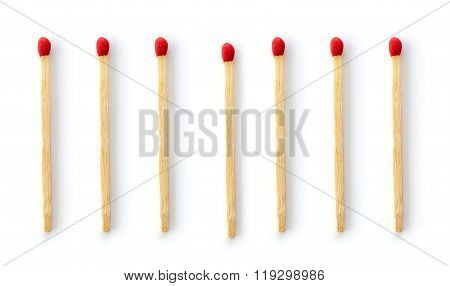 Matches On White Background