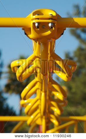 Close-up di attrezzature per parchi giochi