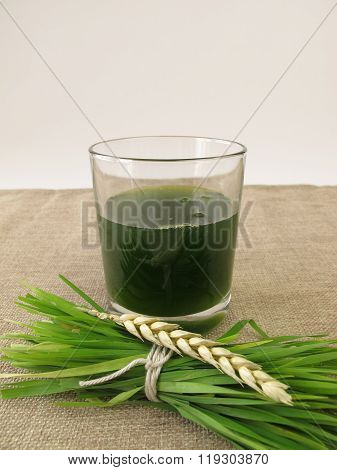 Fresh wheatgrass juice