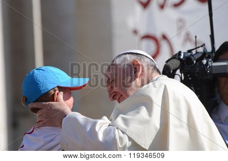 Pope Francis Portrait In Vatican City