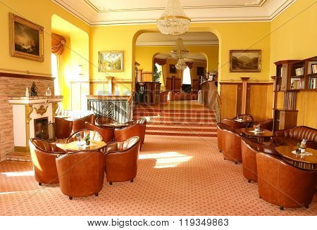 Interior Of Hotel Hall.