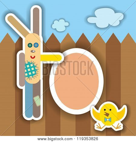 Easter Scrapbook Elements. Vector Illustration.