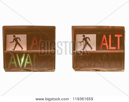 Red Traffic Light Vintage
