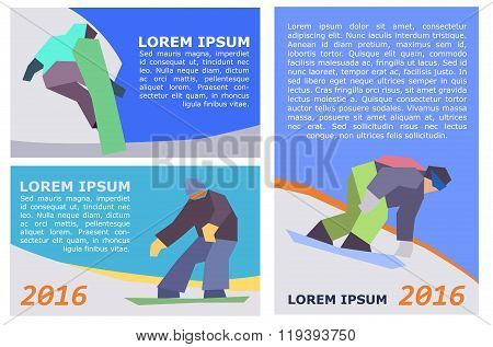 Vector Snowboard Flyer Template
