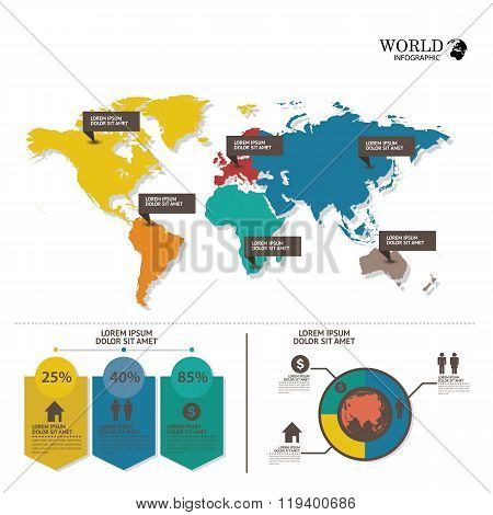 World Map Info graphics.