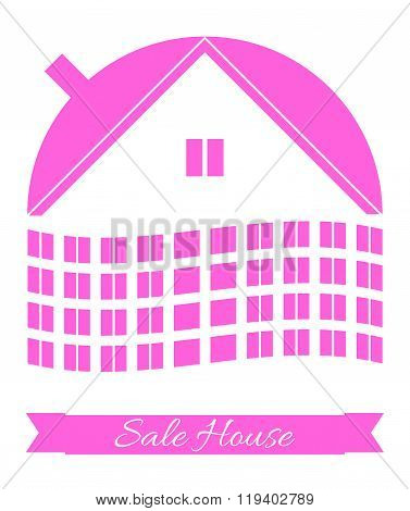 The logo of the house.Vector illustration emblem