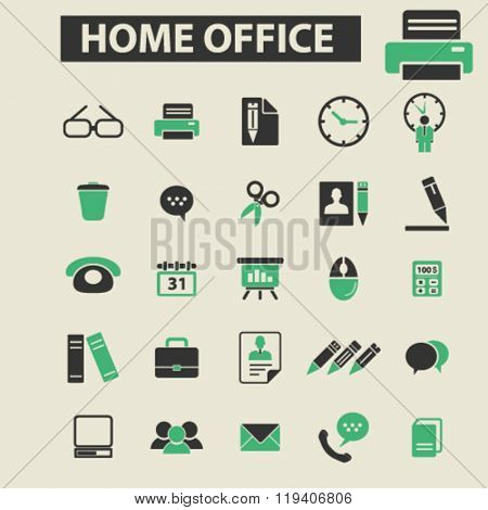 home office icons, home office logo, home office vector, home office flat illustration concept, home office infographics, home office symbols, 
