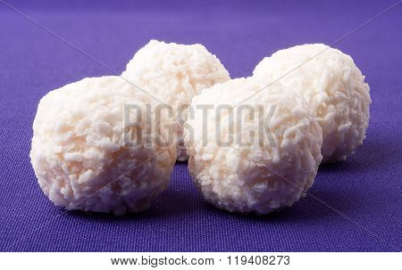 White coconut candy