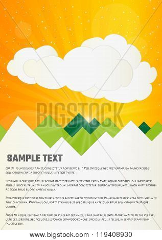 Clouds And Hills Infographics