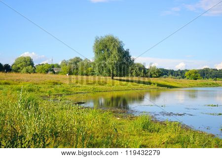 River At Sunny Day.