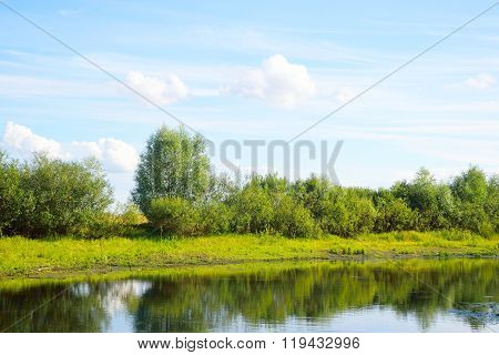 River At Sunny Day.