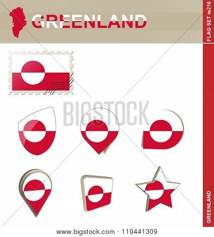 Greenland Flag Set, Flag Set #216