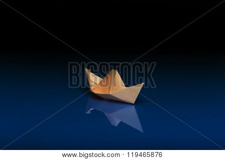 Orange Paper Boat