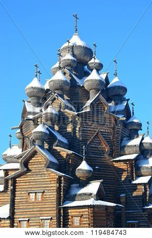 The Complex Manor Bogoslovka At Sunny Winter Day.