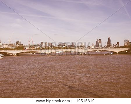 Waterloo Bridge In London Vintage