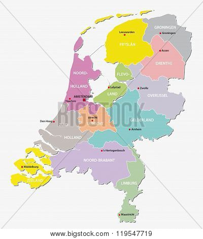 Netherlands Administrative Map