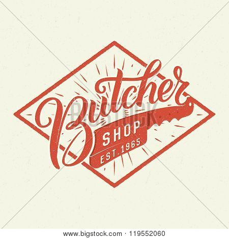 Butcher shop logotype.