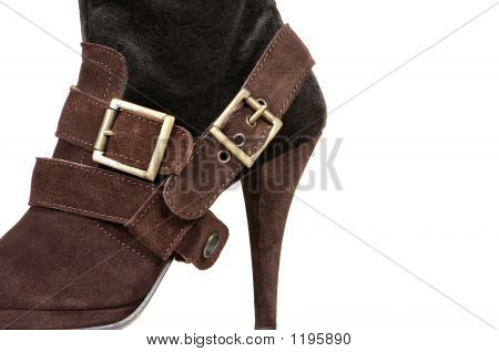 Bota feminina camurça