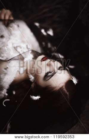 Young Woman In An Image Of Angel