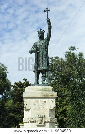 Monument of Stefan cel Mare in Chisinau, Moldova