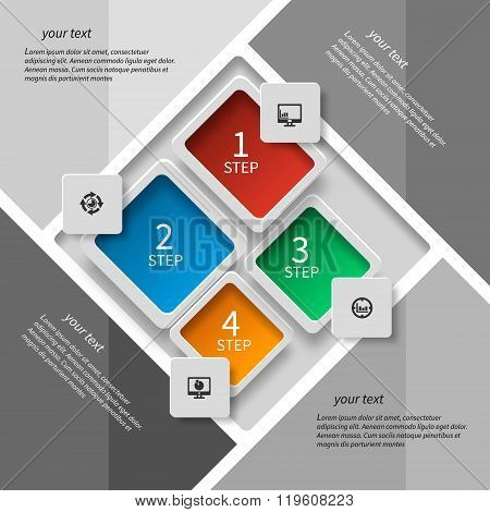Abstract 3D Paper Infographics