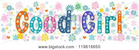 Good girl banner. Vector
