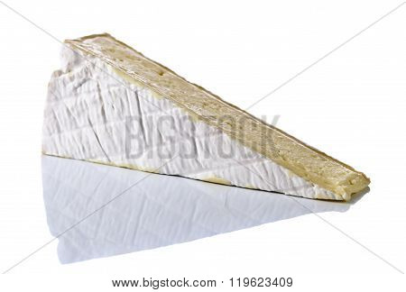 Bri Cheese Isolated On White