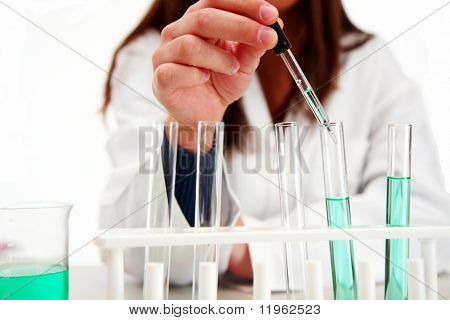 Arbejdstager i en lab