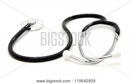 sthetoscope isolated over a white background.