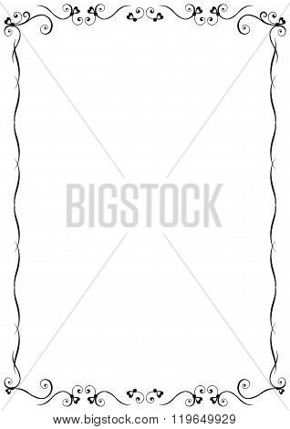 Floral Vector frame A4 design elements
