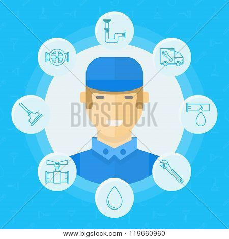 Plumber vector illustration