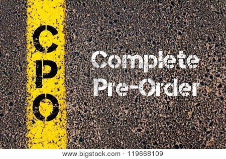 Business Acronym Cpo Complete Pre-order