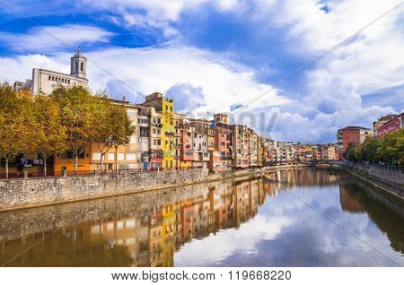 Girona - colorful town near Barcelona, Spain