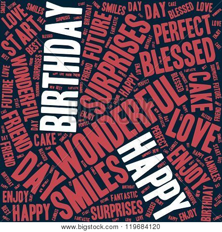Happy Birthday typography seamless background pattern in vector