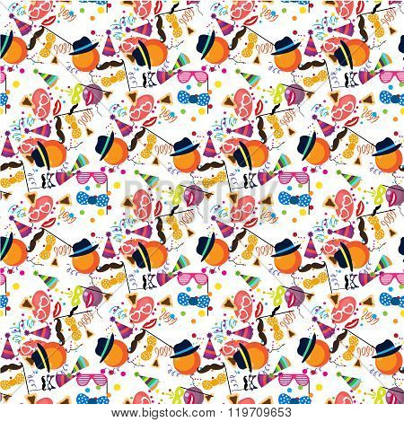Seamless holiday Purim pattern