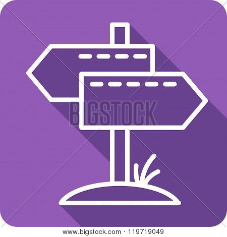 purple vector icon with shadow