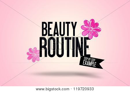 Beauty Routine Cosmetic Illustration Background Image For Websites Designs - Pink Background - Flowe