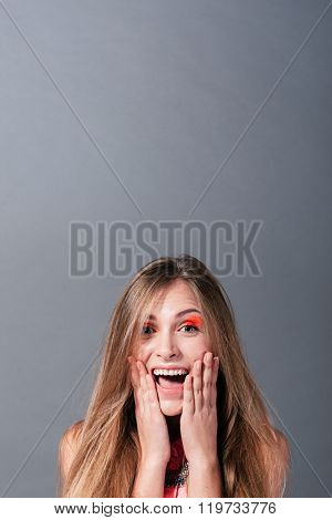 Sweet girl is really very happy