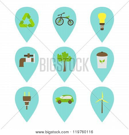 Ecology Objects In Map Pins