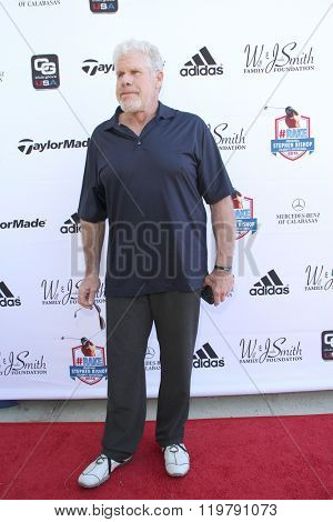 Ron Perlman arrives at the inaugural Stephen Bishop celebrity golf invitational benefiting R.A.K.E. on Feb. 15, 2016 at Calabasas Country Club in Calabasas, CA.