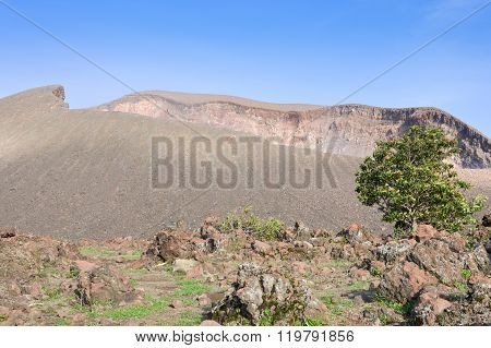 Beautiful Fuming Crater Of Telica Volcano - One Of The Most Active In Nicaragua