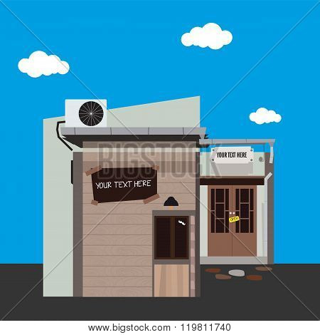 Vector Detailed Shop, Market, Store, Cafe Illustration, Icon