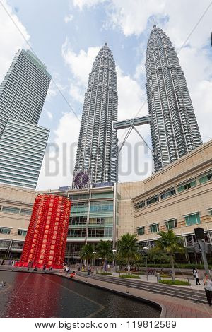 Giant Red Lantern at the Petronas Twin Towers
