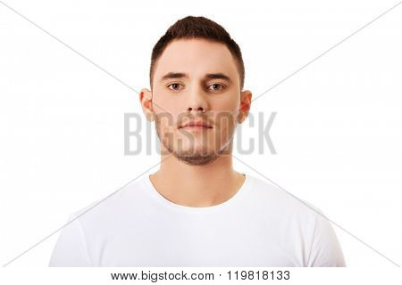 Portrait of young handsome man