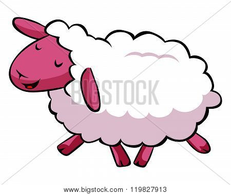Hapy sheep cartoon