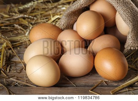 Raw organik farm eggs