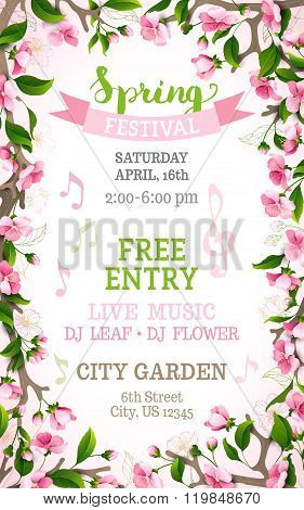 Vector Spring Festival Template.